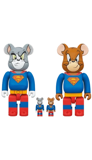 Bearbrick Tom and Jerry as Superman 100%+400% Herstellerbild 1