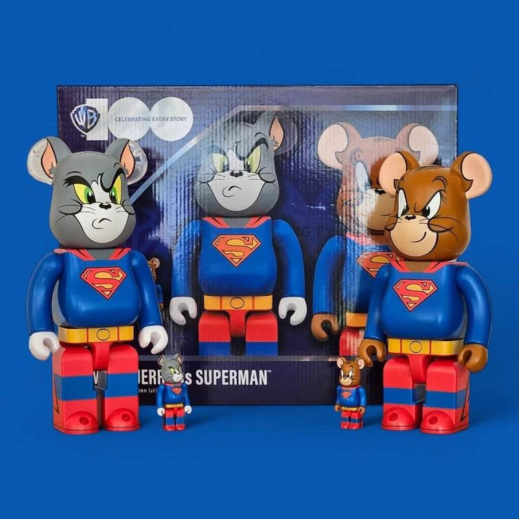 Bearbrick Tom and Jerry as Superman 100%+400% mit Verpackung