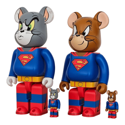 Bearbrick Tom and Jerry as Superman 100%+400% schräg