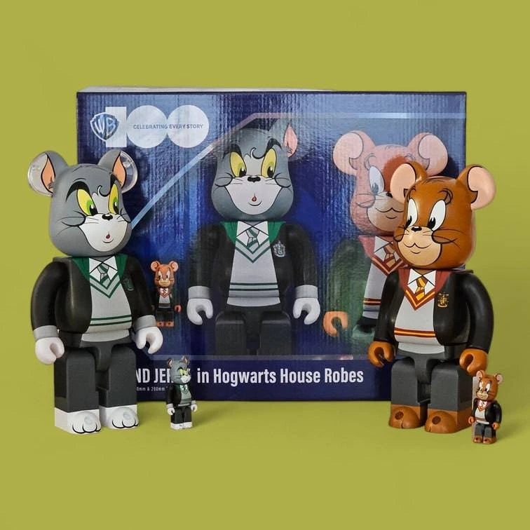 Bearbrick Tom and Jerry in Hogwarts House Robes 100%+400% mit Verpackung