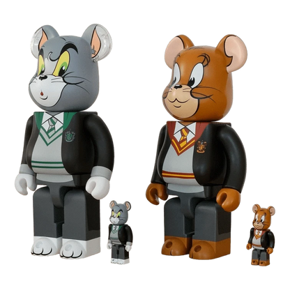 Bearbrick Tom and Jerry in Hogwarts House Robes 100%+400% schräg