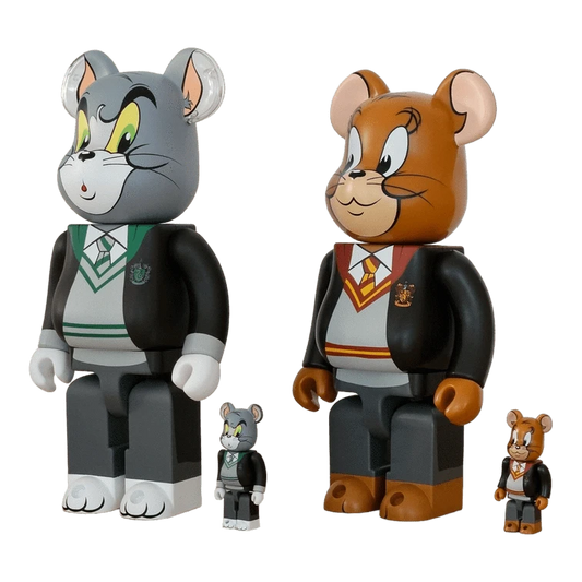 Bearbrick Tom and Jerry in Hogwarts House Robes 100%+400% schräg