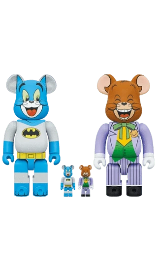 Bearbrick Tom as Batman & Jerry as The Joker [Tom and Jerry] 100%+400% Herstellerbild 1