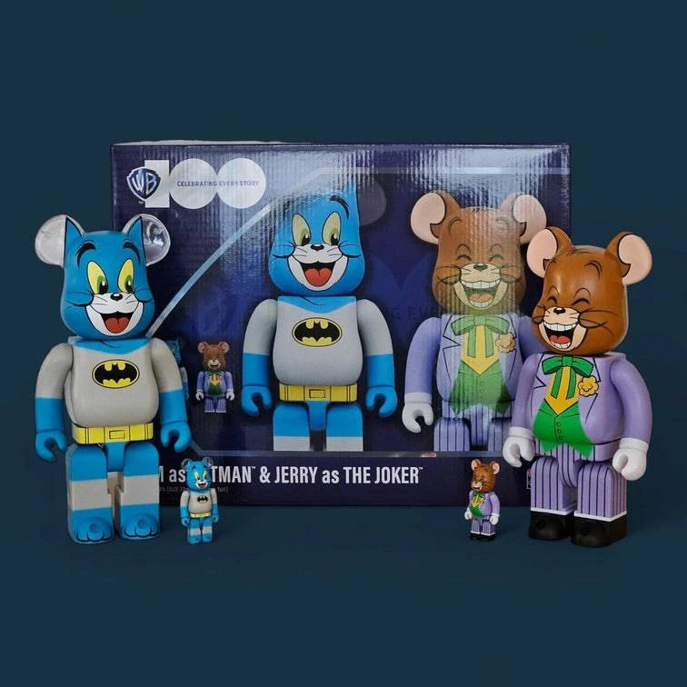 Bearbrick Tom as Batman & Jerry as The Joker [Tom and Jerry] 100%+400% mit Verpackung