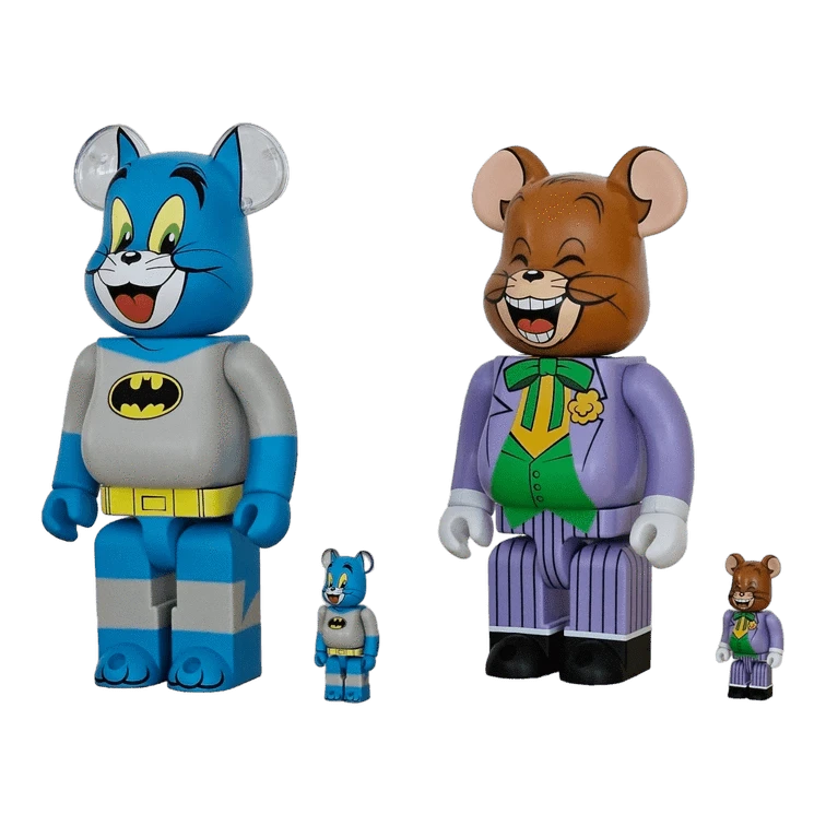 Bearbrick Tom as Batman & Jerry as The Joker [Tom and Jerry] 100%+400% schräg