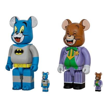 Bearbrick Tom as Batman & Jerry as The Joker [Tom and Jerry] 100%+400% schräg