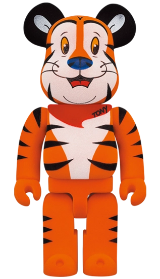 Bearbrick Tony the Tiger Flocky Version [Kellogg's Corn Frosties] 100%+400% Herstellerbild 3