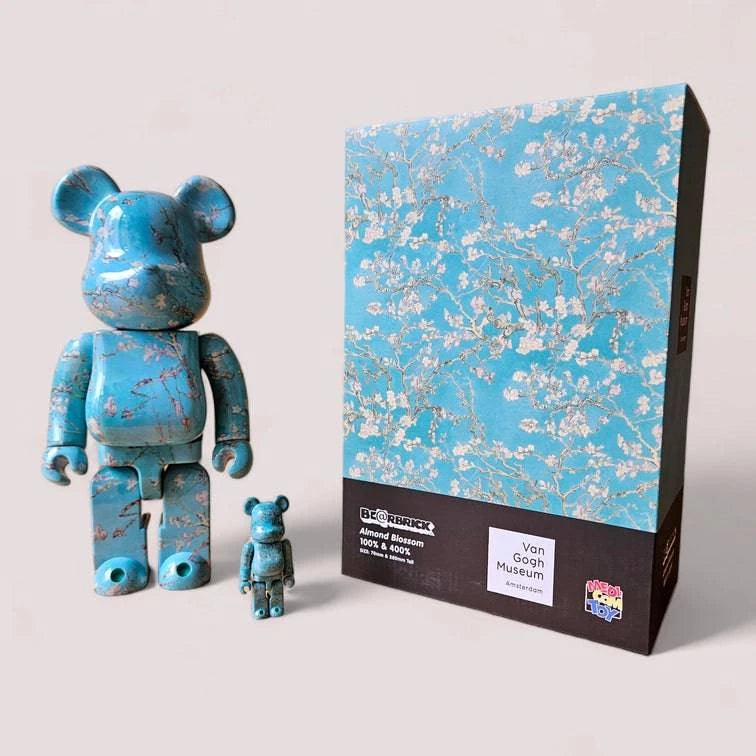 Bearbrick Vincent van Gogh Almond Blossom 100%+400% mit Verpackung