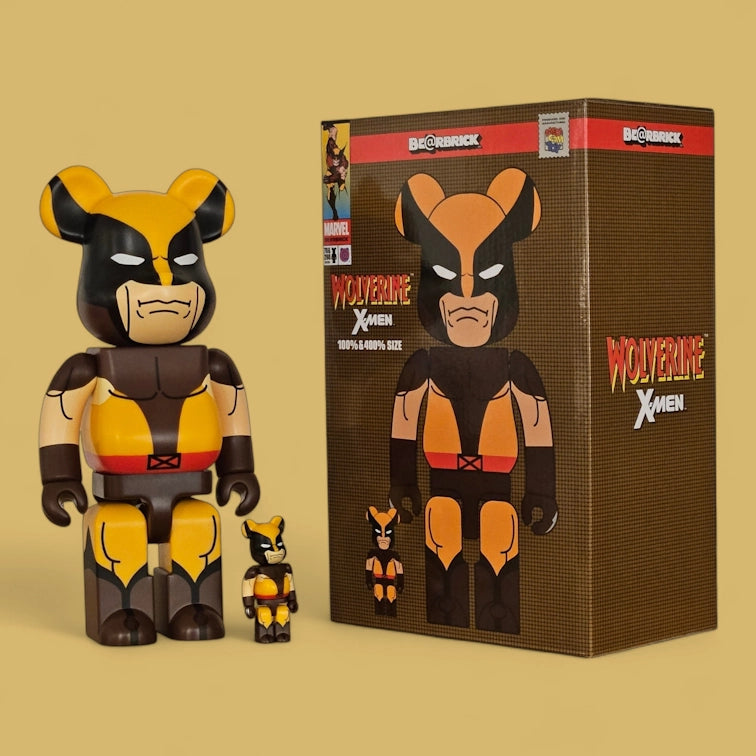 Bearbrick Wolverine Brown Version mit Verpackung