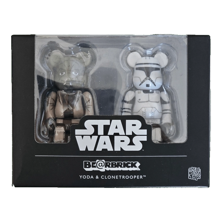 Bearbrick Yoda & Clonetrooper 2er-Set 100% in der Verpackung