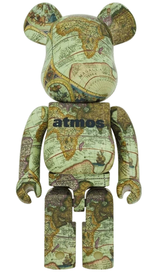 Bearbrick atmos Aged Map 1000% Herstellerbild 1