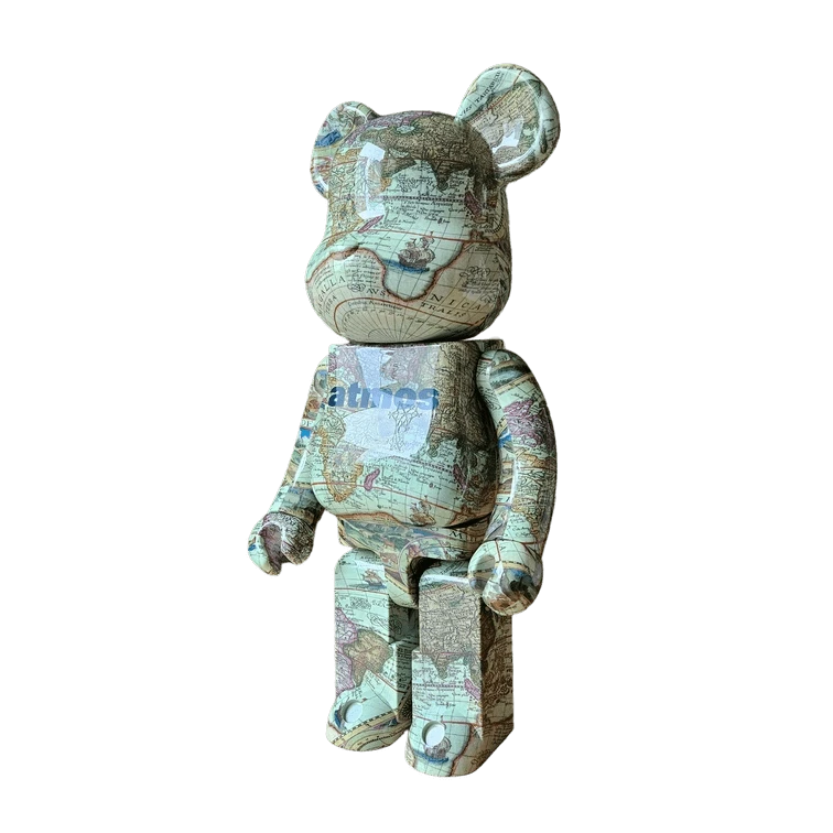 Bearbrick atmos Aged Map 1000% schräg