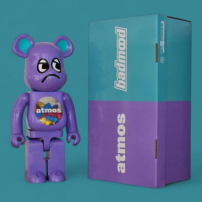 Bearbrick atmos × Badmood 1000% mit Verpackung