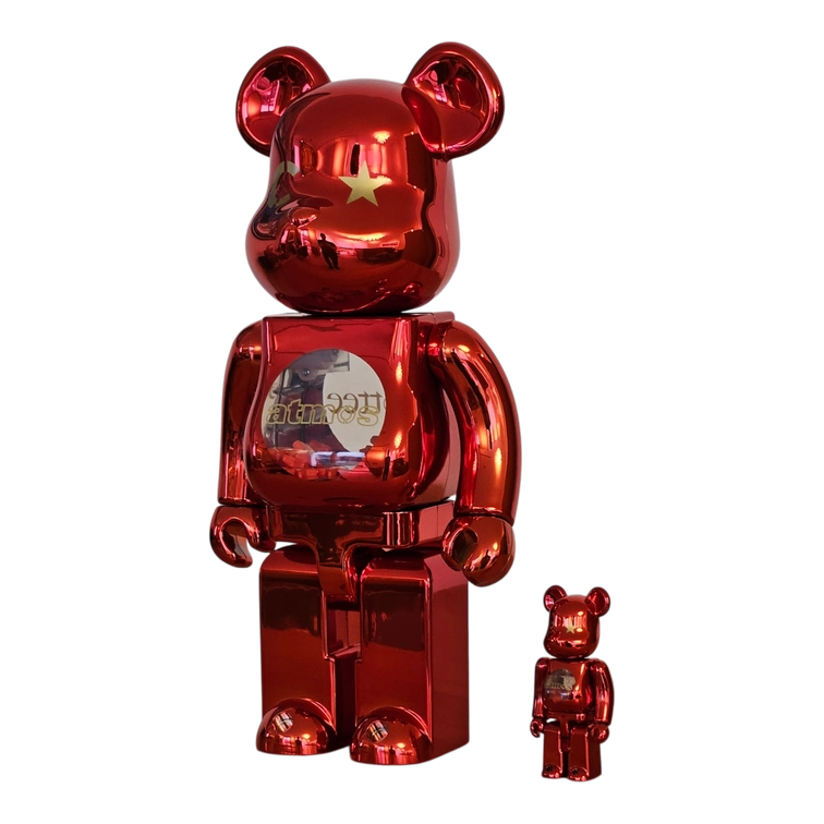 Bearbrick atmos × Clottee 100%+400% schräg