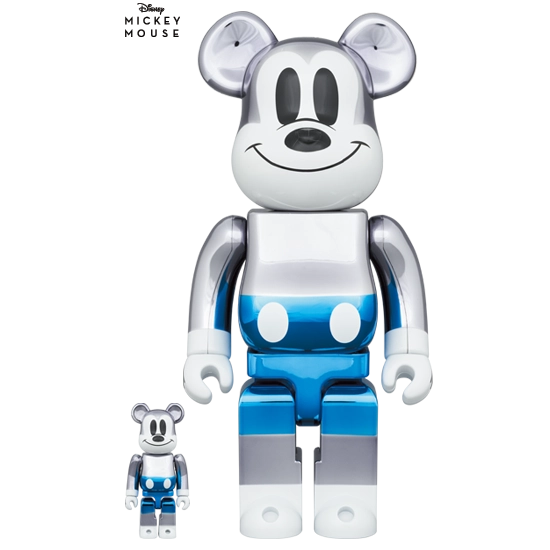 Bearbrick fragmentdesign Mickey Mouse Blue Version 100%+400% Herstellerbild 1