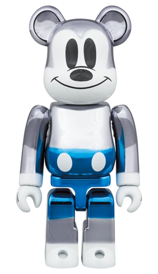 Bearbrick fragmentdesign Mickey Mouse Blue Version 100%+400% Herstellerbild 2