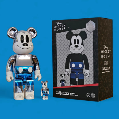 Bearbrick fragmentdesign Mickey Mouse Blue Version 100%+400% mit Verpackung