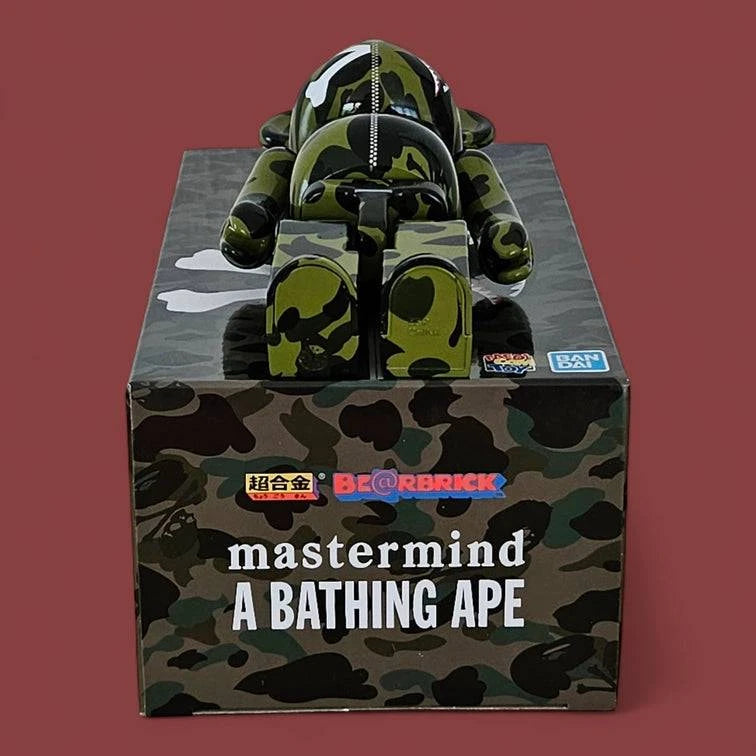 Bearbrick mastermind × A Bathing Ape Green 200% Echtheitsmerkmale