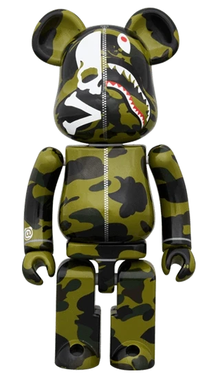 Bearbrick mastermind × A Bathing Ape Green 200% Herstellerbild 1