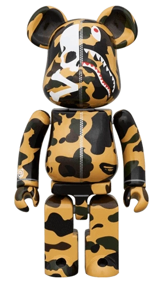 Bearbrick mastermind × A Bathing Ape Yellow 200% Herstellerbild 1