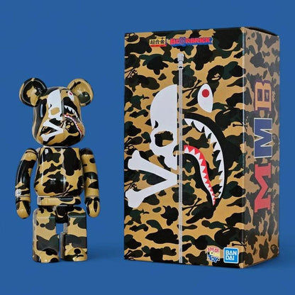 Bearbrick mastermind × A Bathing Ape Yellow 200% mit Verpackung