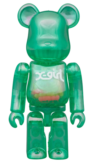 Bearbrick x-girl Clear Green Version 100%+400% Herstellerbild 2