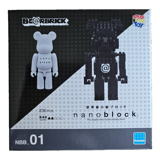 Bearbrick × nanoblock 2-Pack Set A 100% Verpackungsvorderseite