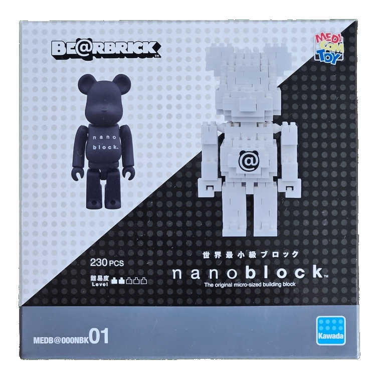 Bearbrick × nanoblock 2-Pack Set B 100% Verpackungsvorderseite