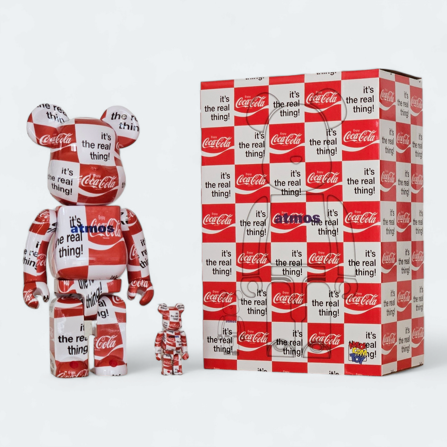 BE@RBRICK atmos × Coca-Cola CHECKERBOARD (100%+400%)