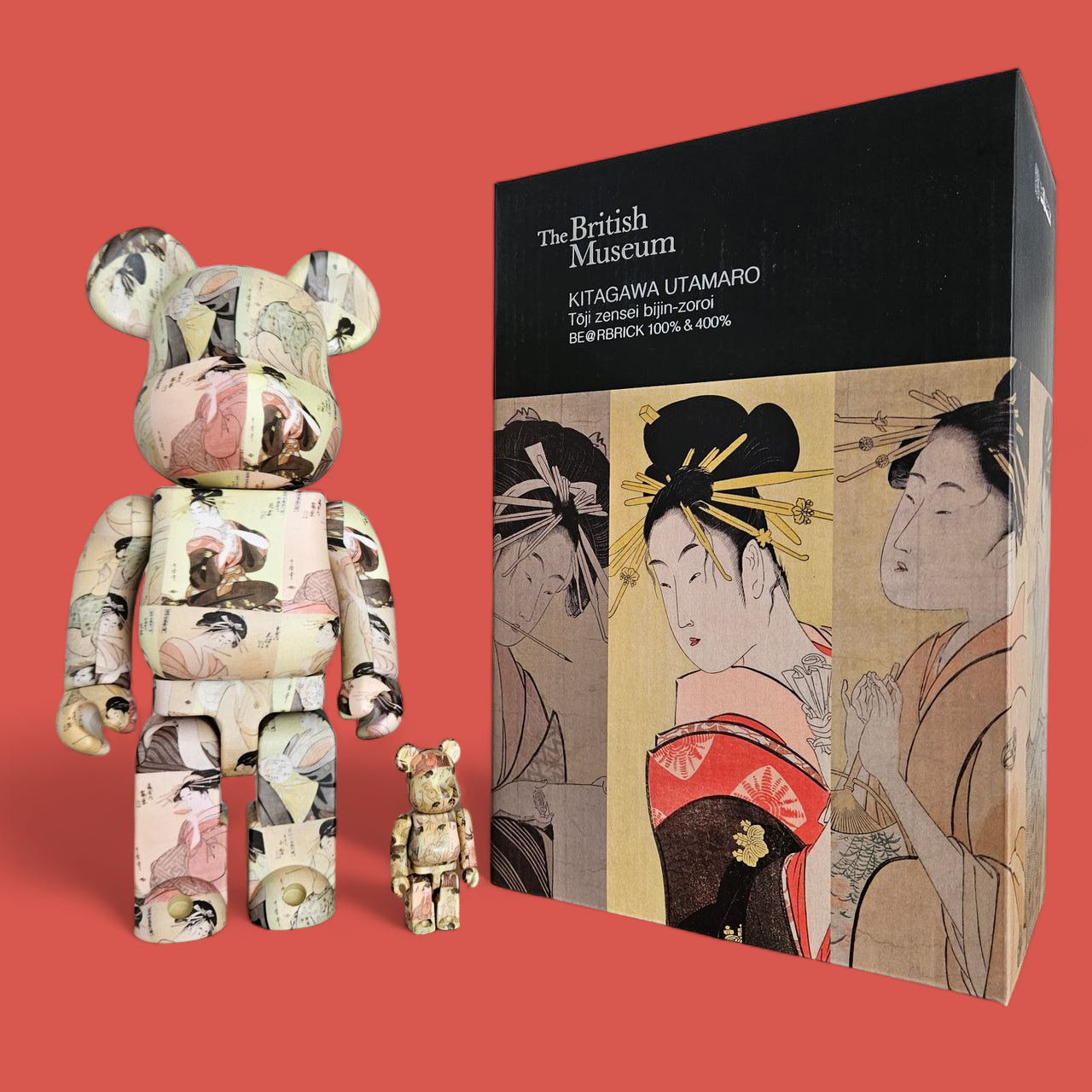 BE@RBRICK Kitagawa Utamaro "Tōji zensei bijin-zoroi" (100%+400%)