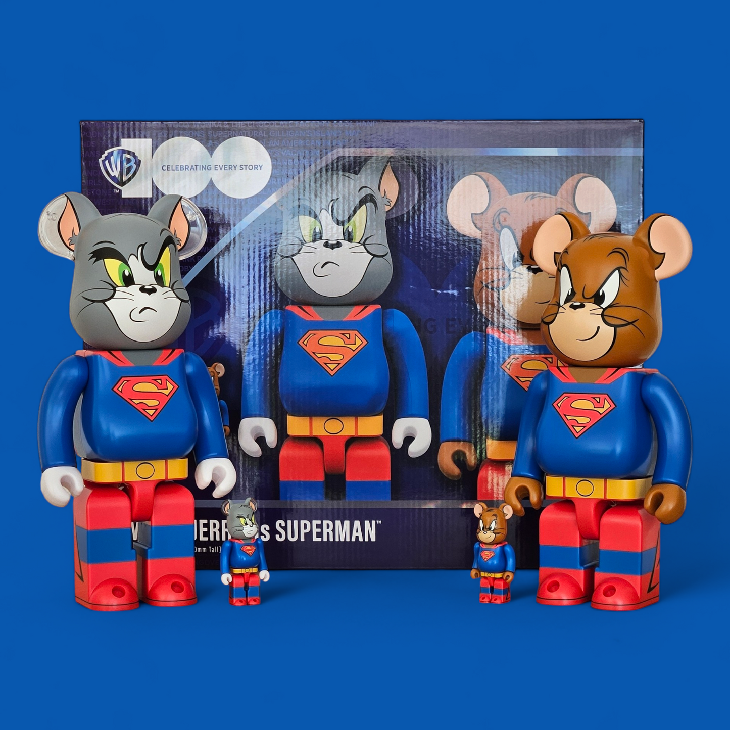 BE@RBRICK TOM AND JERRY as Superman (100%+400%)