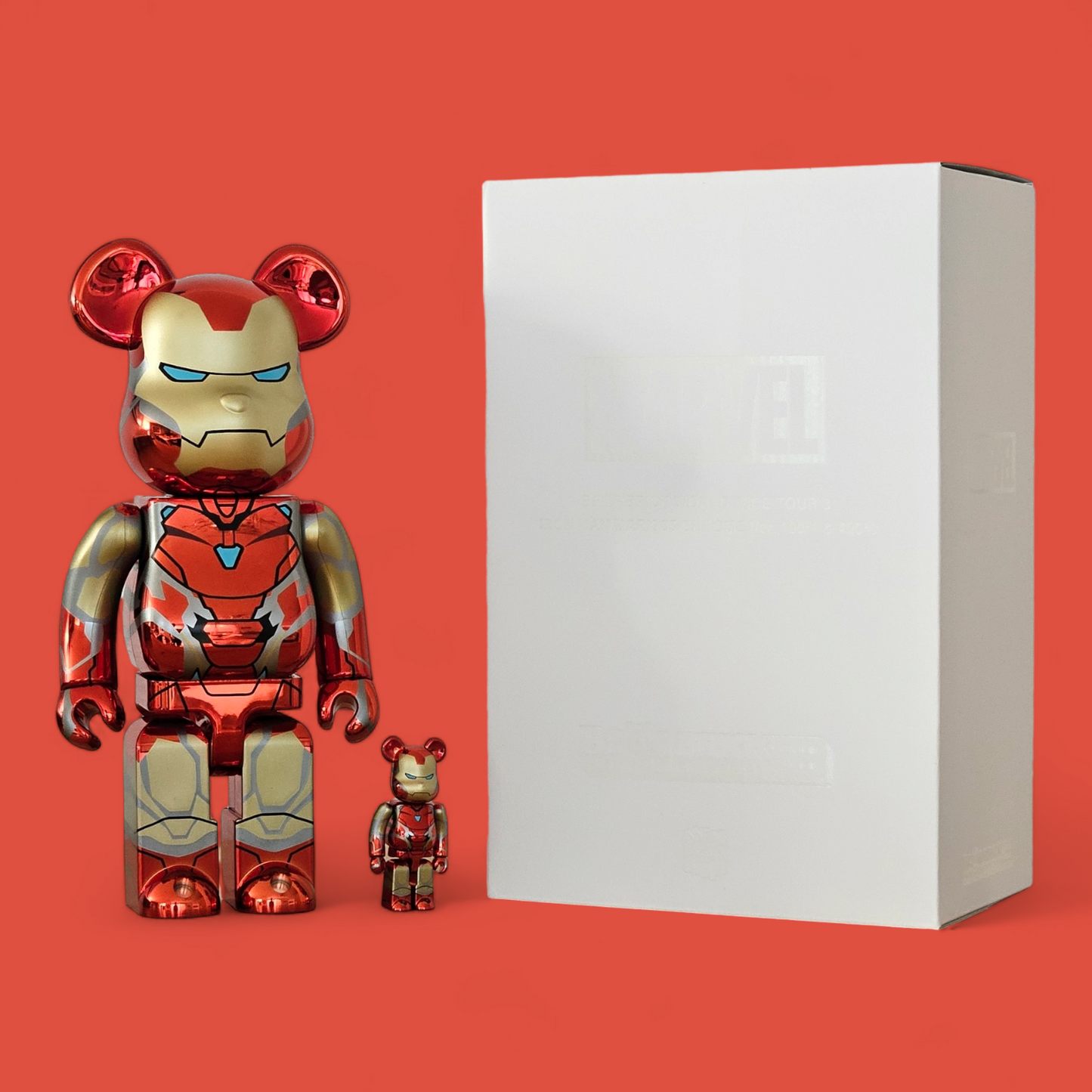 BE@RBRICK Iron Man Mark 85 CHROME Version (100%+400%)