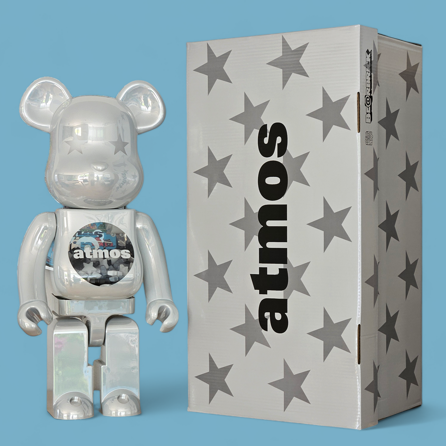 BE@RBRICK atmos WHITE CHROME Version (1000%)