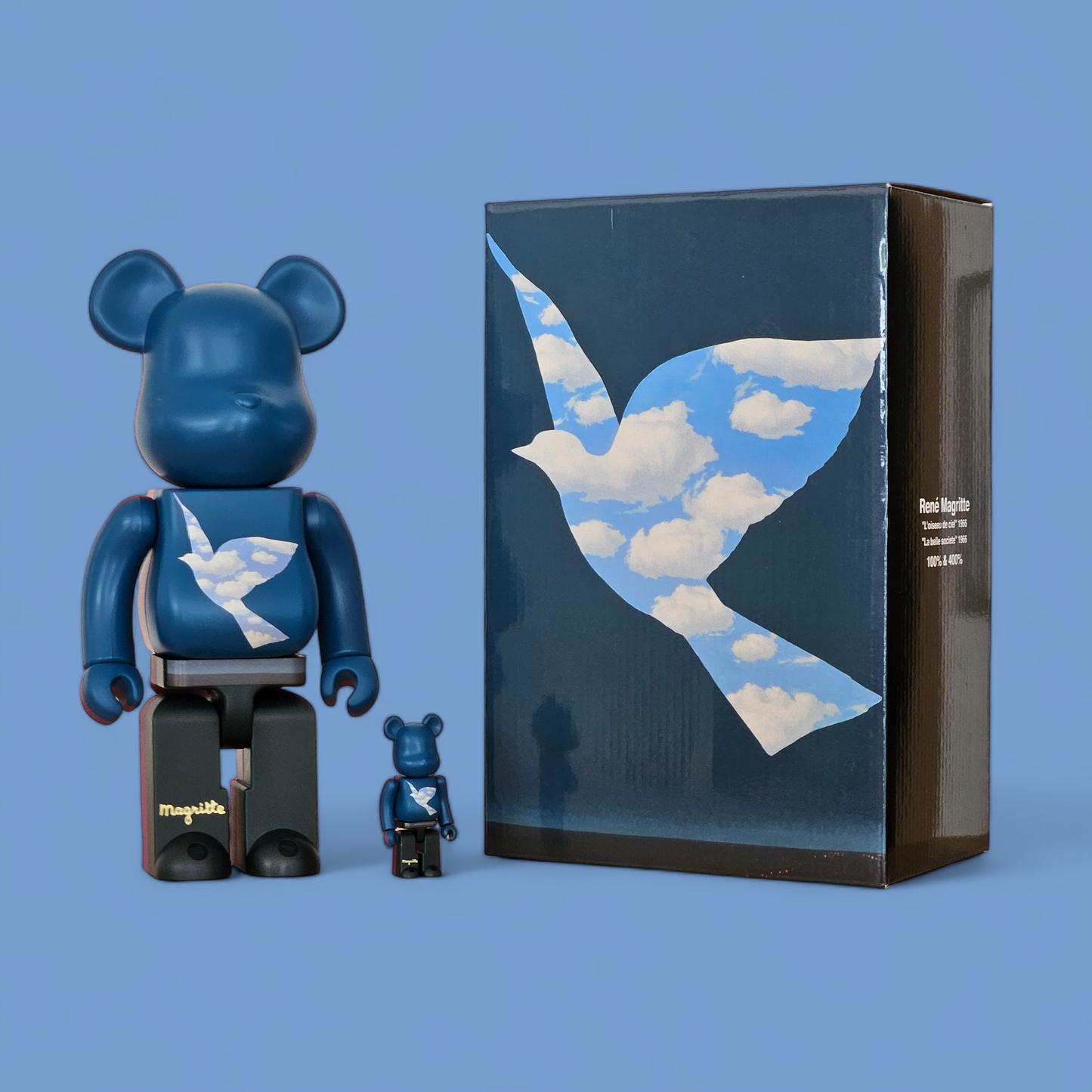 BE@RBRICK René Magritte "L'Oiseau de Ciel 1965 / La Belle Société 1965" (100%+400%)