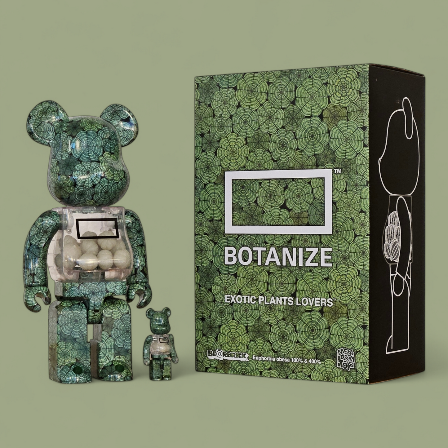 BE@RBRICK Euphorbia obesa [BOTANIZE] (100%+400%)