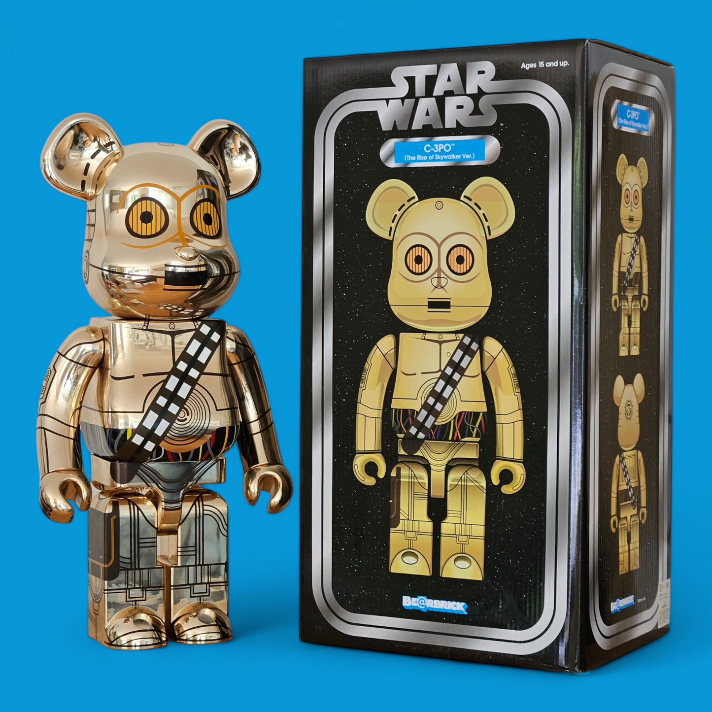 BE@RBRICK C-3PO Version Chrome Or [L'Ascension de Skywalker] (1000%)