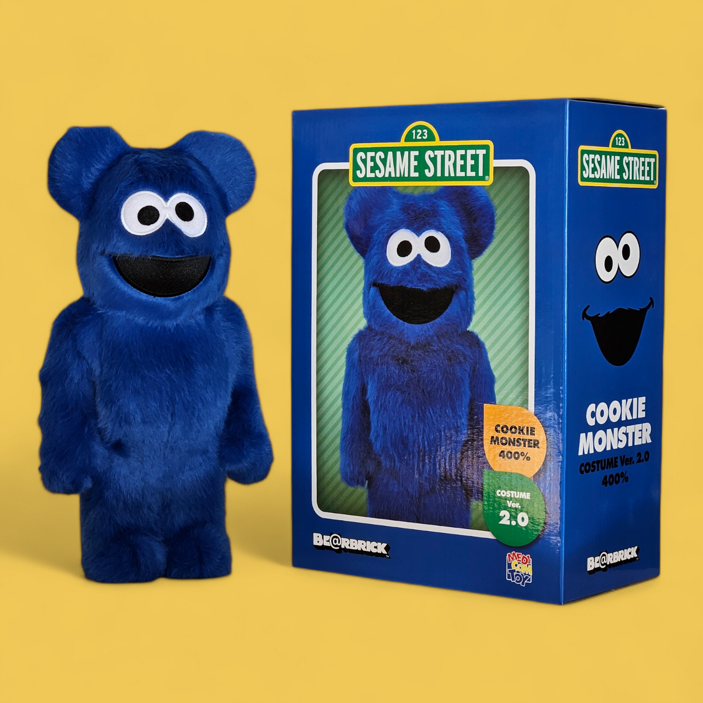 BE@RBRICK COOKIE MONSTER Costume Version 2.0 [Sesame Street] (400%)