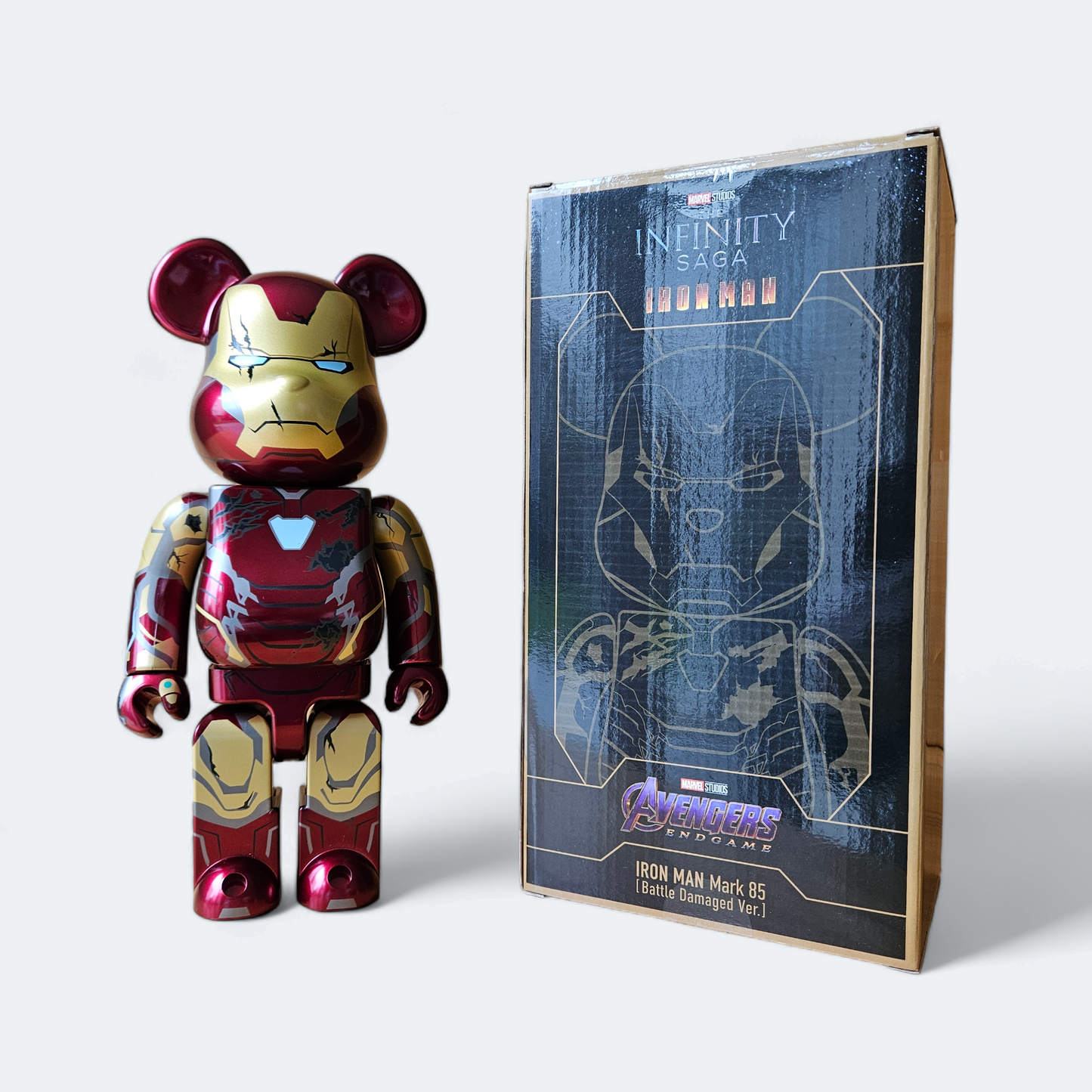 BE@RBRICK SP - Iron Man Mark 85 Version endommagée par la bataille (400%)