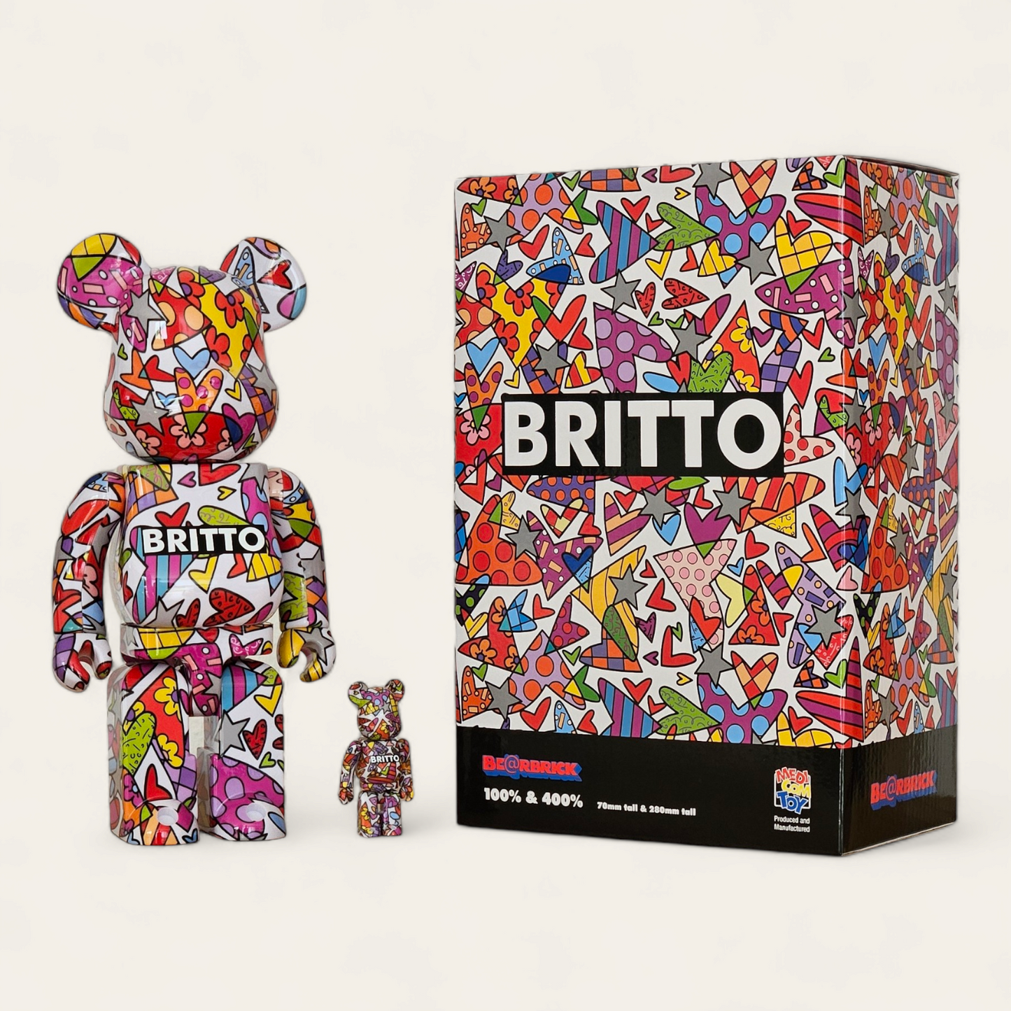 BE@RBRICK Romero Britto Coeur (100%+400%)