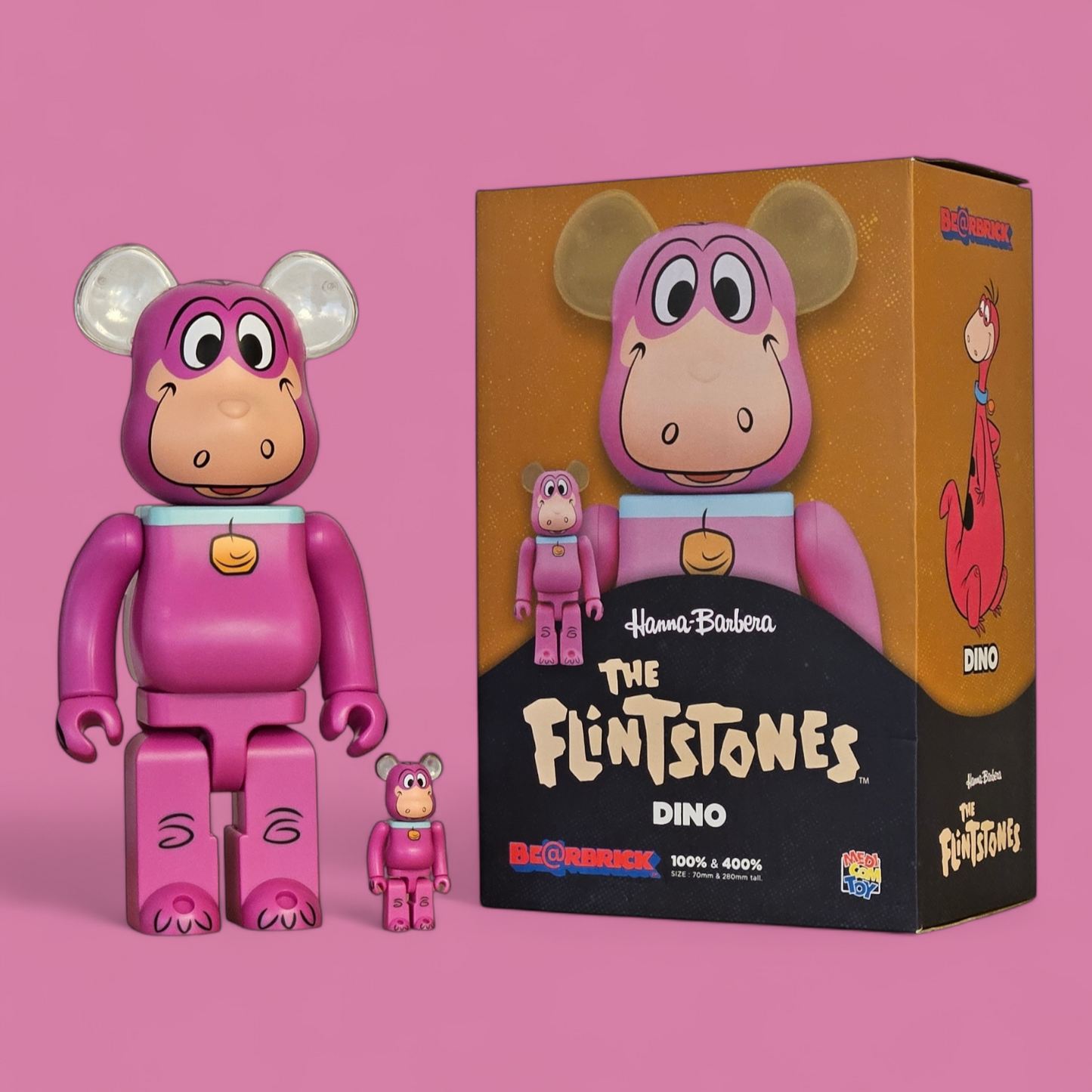 BE@RBRICK Dino [The Flintstones] (100%+400%)