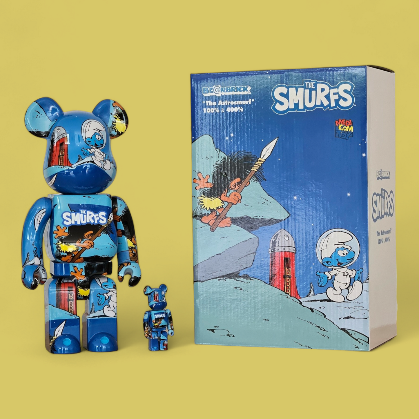 BE@RBRICK Les Schtroumpfs "L'Astroschtroumpf" (100%+400%)