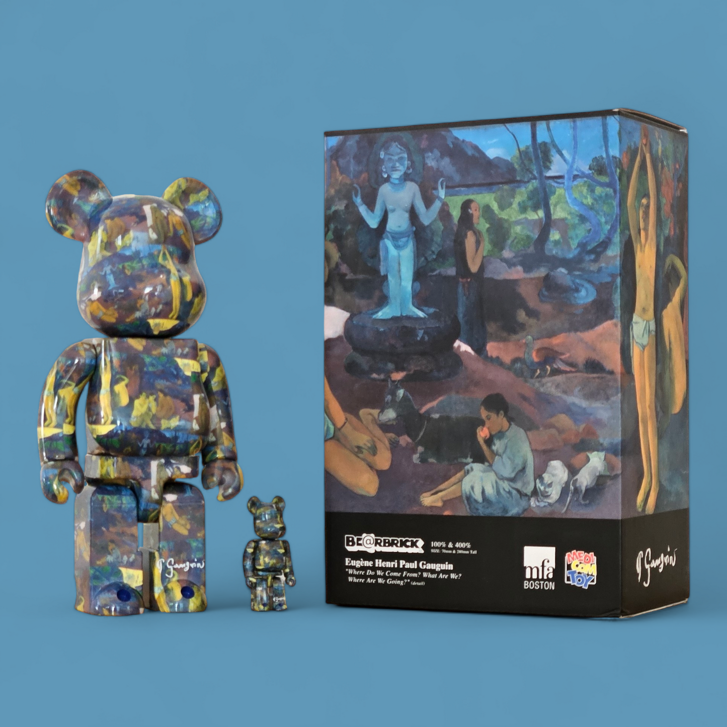 BE@RBRICK Eugène Henri Paul Gauguin "Where Do We Come From? What Are We? Where Are We Going?" (100%+400%)