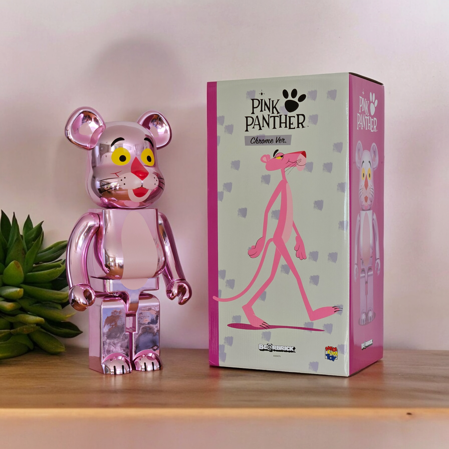 BE@RBRICK Pink Panther Chrome Version (1000%)