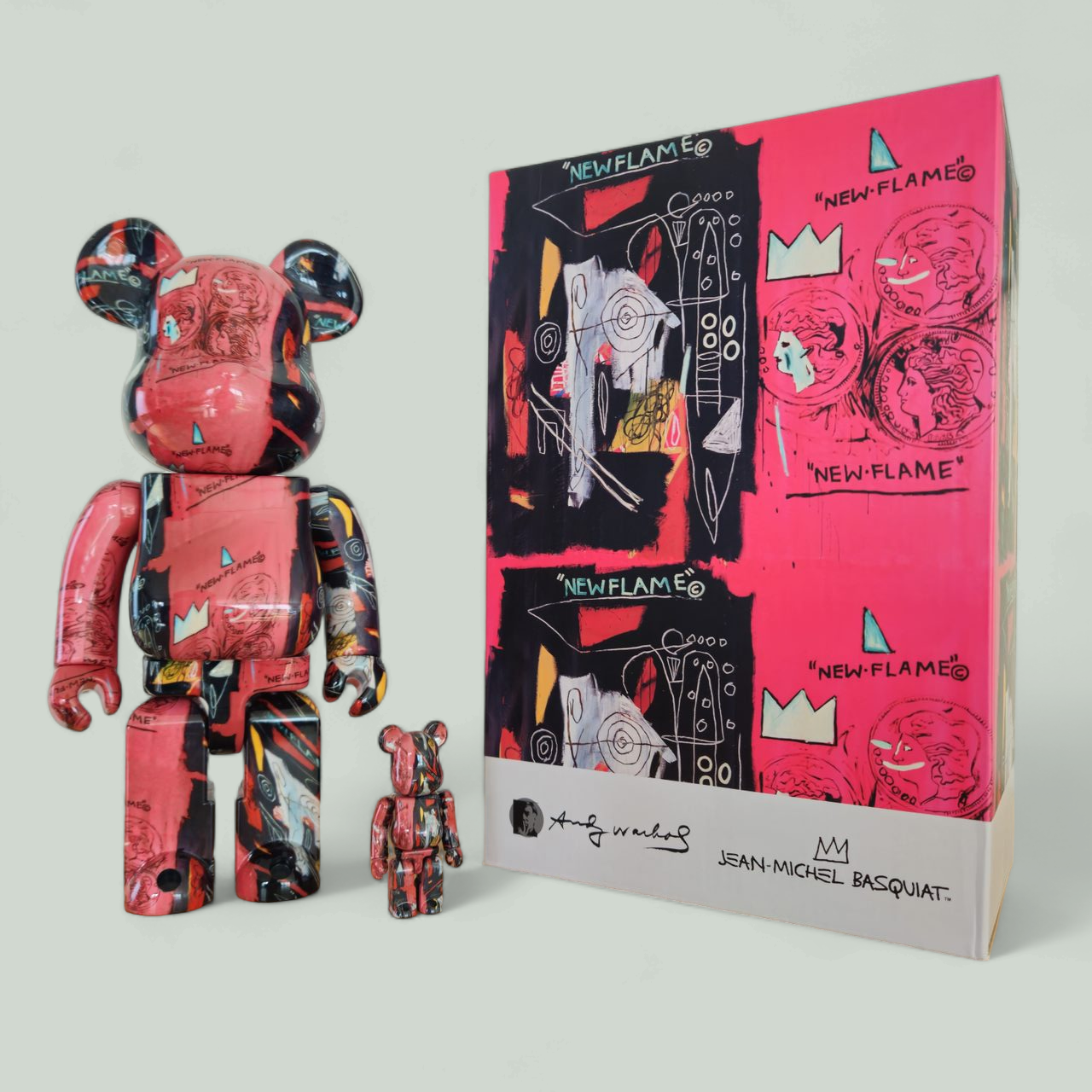 BE@RBRICK Andy Warhol × Jean-Michel Basquiat #1 (100%+400%)