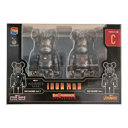 BE@RBRICK C - War Machine Mark 3 &amp; War Machine Mark 4 (100%)