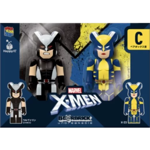 BE@RBRICK C - Wolverine & X-23 (100%)