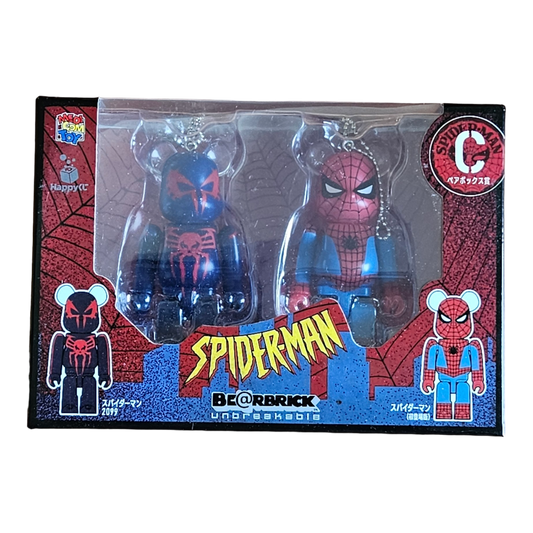 BE@RBRICK C - Spider-Man 2099 &amp; Spider-Man First Appearance Version (100%)