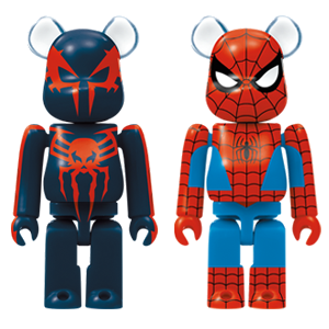 BE@RBRICK C - Spider-Man 2099 & Spider-Man First Appearance Version (100%)