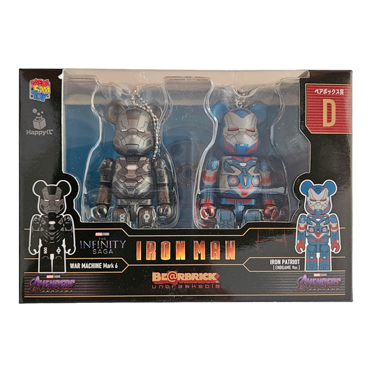 BE@RBRICK D - War Machine Mark 6 &amp; Iron Patriot Endgame Version (100%)