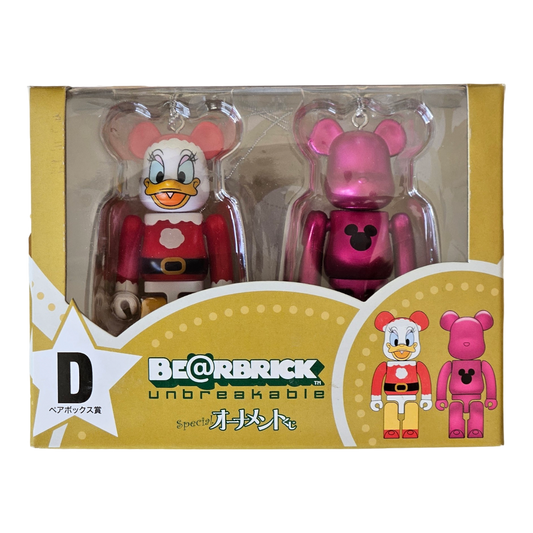 BE@RBRICK D - Daisy Duck Version Père Noël &amp; Rose Métallisé (100%)